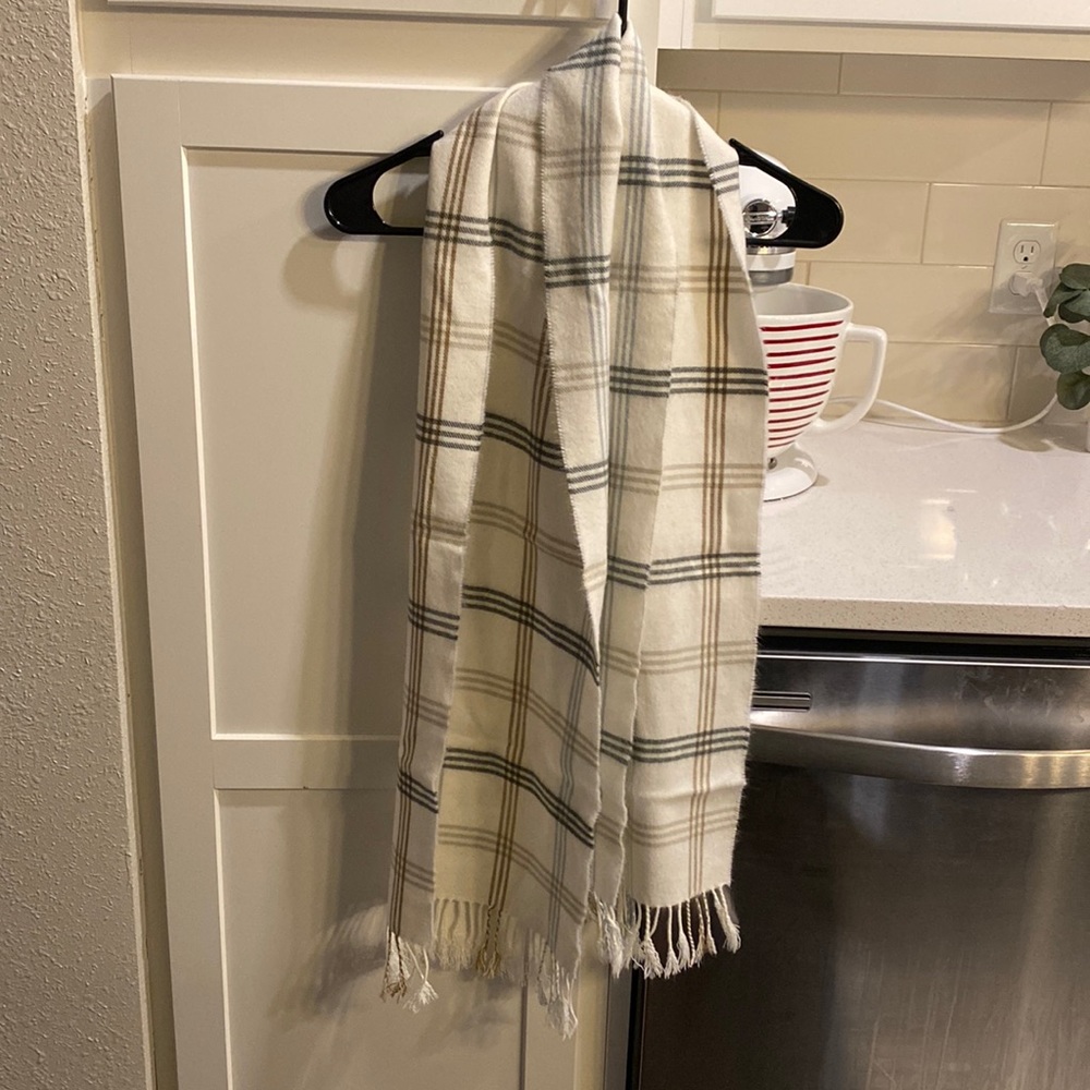 Light White Plaid Scarf, bought in NYC